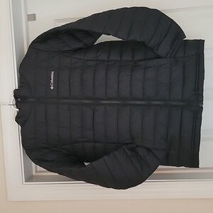 Columbia Boys Powder Lite hooded jacket Black Size L (14-16)